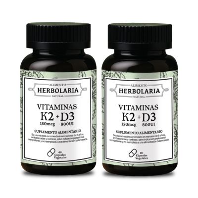 2X Vitamina K2 + Vitamina D3 x 60 cápsulas